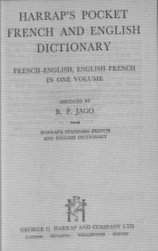 Harrap pocket french and - pocket,